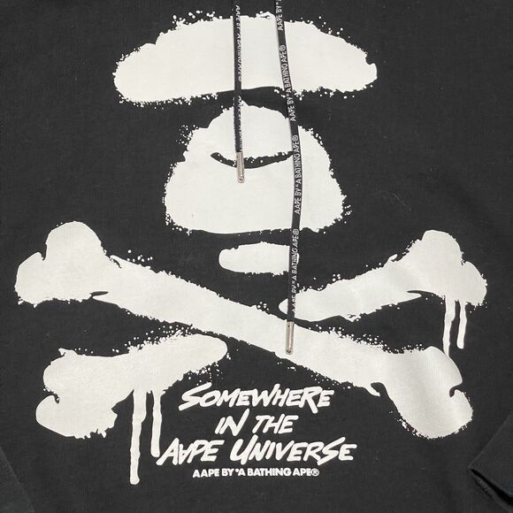 Aape By A Bathing Ape Hoodie Medium Black Somewhere In The AAPE Universe APUNVS - Picture 2 of 16